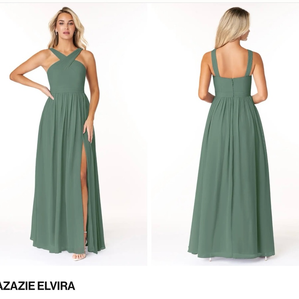 Azazie Eucalyptus Bridesmaid dress